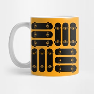 Skateboard Rows on Orange Mug